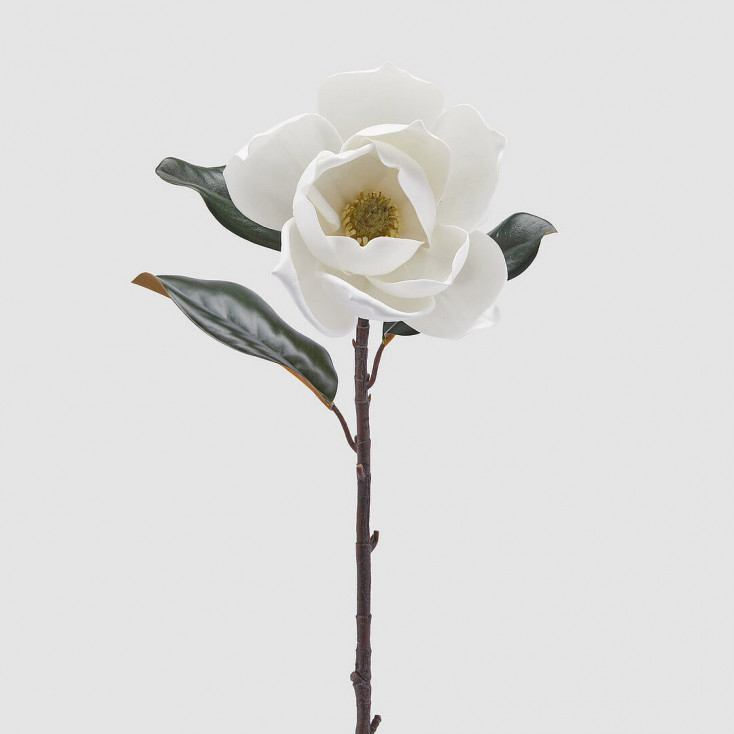 Fiore artificiale Magnolia Supreme con foglie h.73