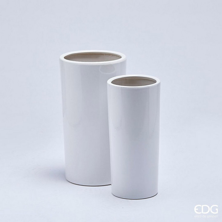 Vaso in ceramica rotondo svasato piccolo in ceramica