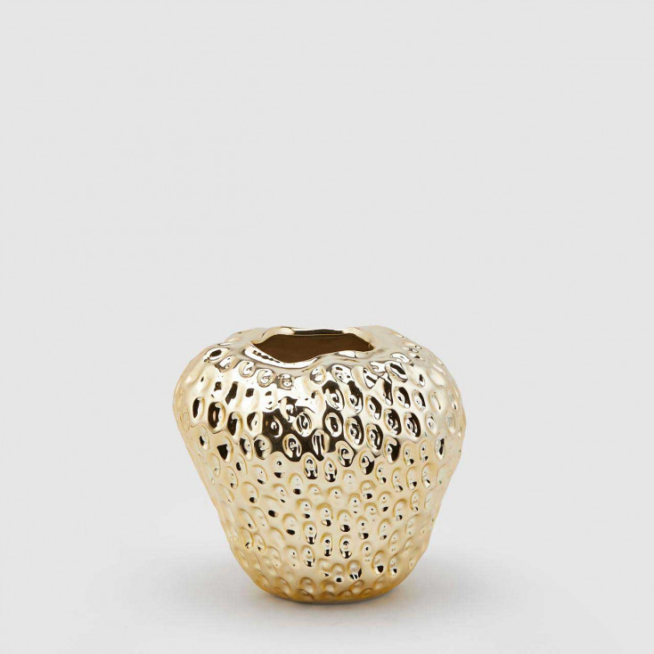Vaso piccolo da arredo dal design moderno ed elegante a forma di fragola