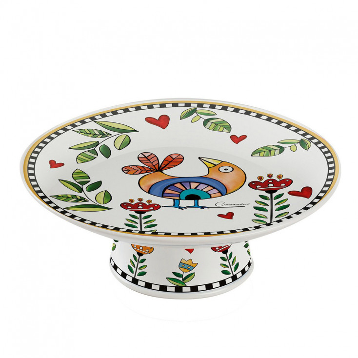 Alzata per dolci in porcellana dal design moderno