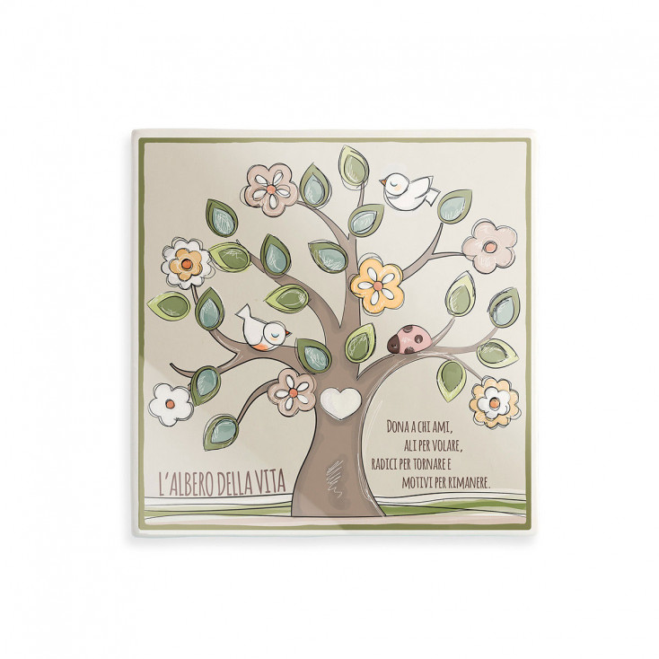 Bomboniera - Formella albero della vita 11x11