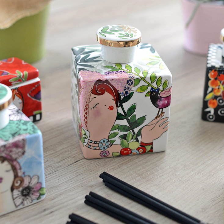 Bottiglia con tappo in ceramica per profumatori ambienti grande