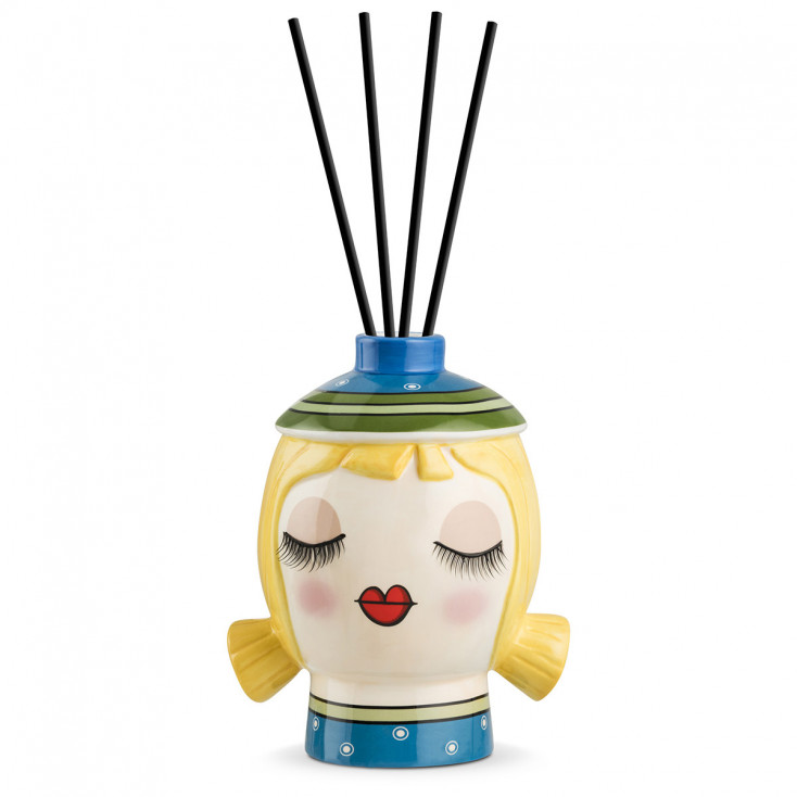 Bottiglia profumatore per ambienti in ceramica con bastoncini Amelie