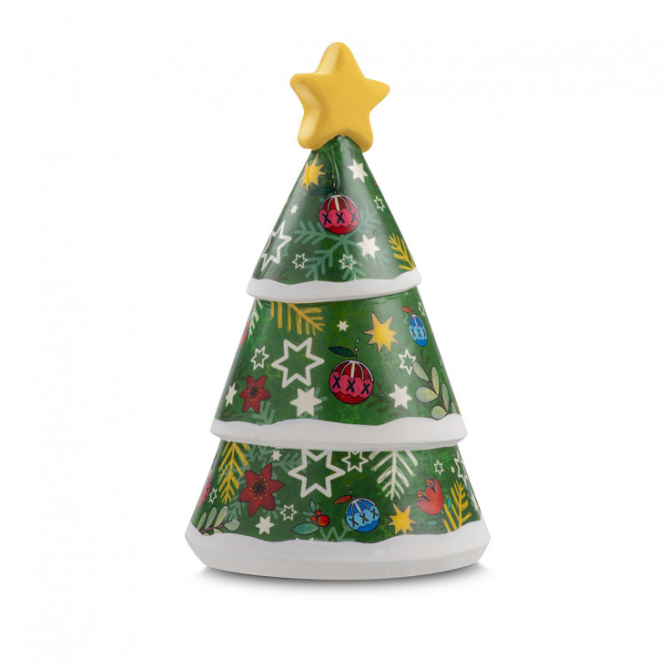 Campanella grande in ceramica Albero di Natale