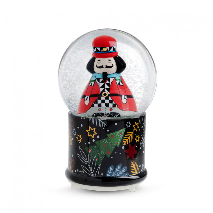 Palla di neve a luci led e carillon con Schiaccianoci
