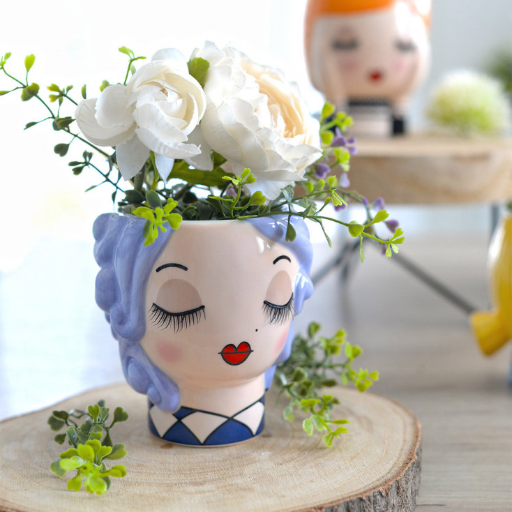 Vaso Decorativo In Ceramica Design Moderno: Elegante Vaso Per Fiori Da 31 Cm Di Altezza, Forma Unica, Largo 20 Cm - 3