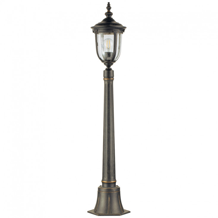 Lampione da giardino in alluminio e diffusore in vetro