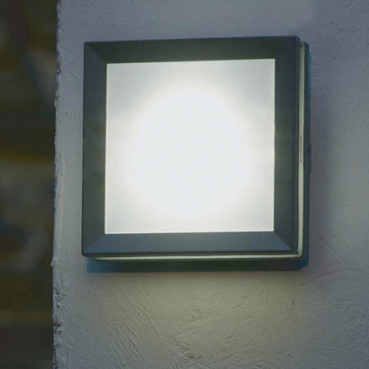 Lanterna da parete a 1 luce struttura in alluminio e diffusore a led gx53