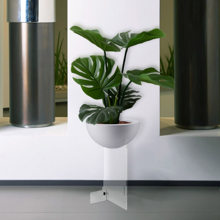 Vaso da interni alto in plexiglass e PVC