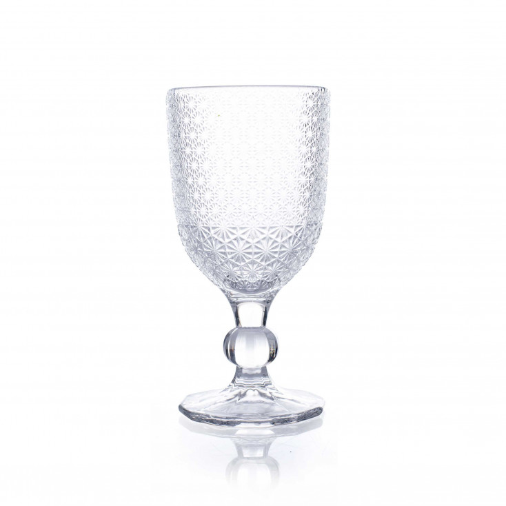 Set 6 pezzi calici in vetro per vino dal design elegante