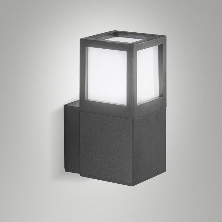 Applique da parete da esterno squadrata con portalampada E27