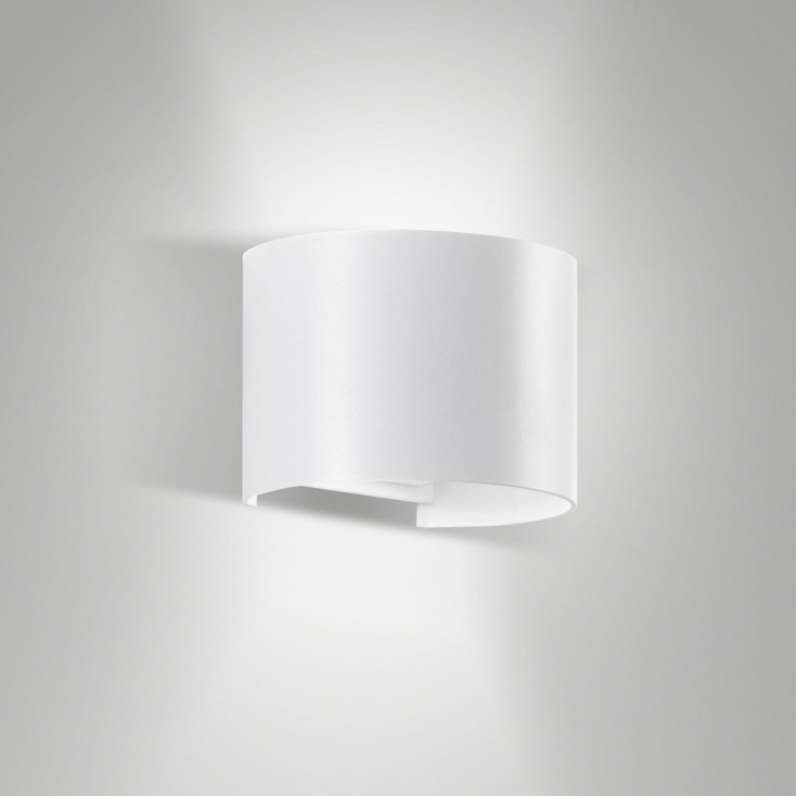 Applique LED da esterno in alluminio rotonda dal design moderno