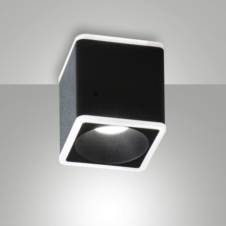 Faretto da soffitto a LED cubico in alluminio
