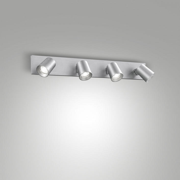Faretto da soffitto lineare con 4 porta lampada in alluminio