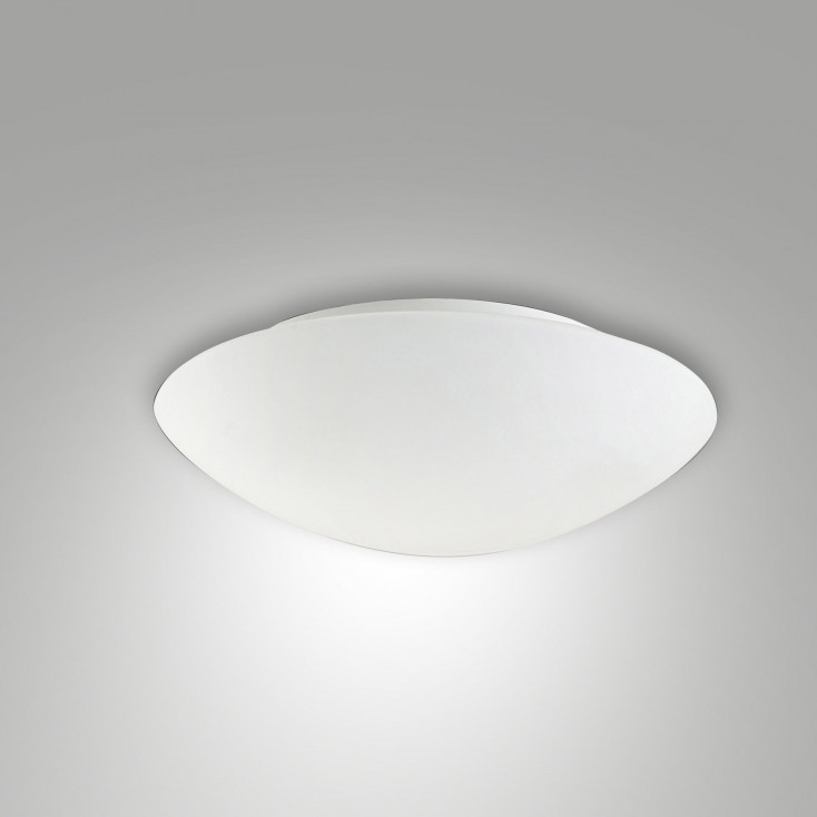 Plafoniera piccola LED rotonda in metallo e diffusore in vetro design moderno