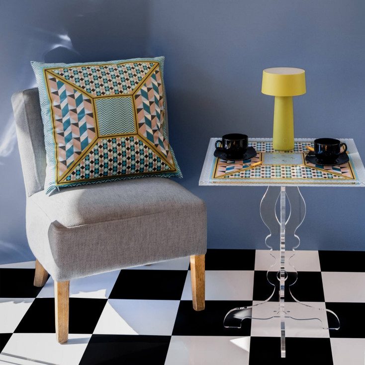 Cuscino grande moderno fodera in poliestere con decoro Modern