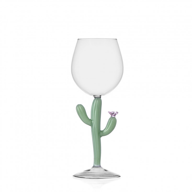 Calice in vetro dal design moderno con Cactus