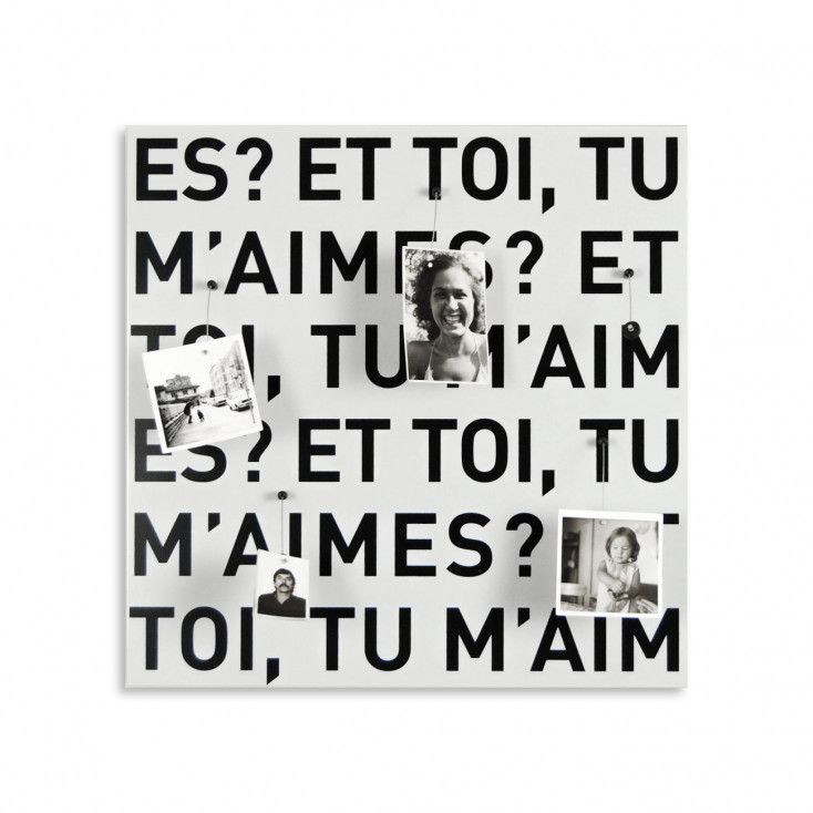 Lavagna magnetica con accessori magnetici per foto e appunti "ET TOI?"