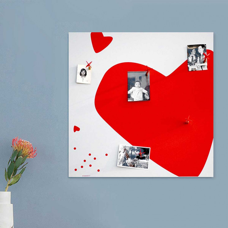 Lavagna magnetica con freccette magnetiche per attaccare le foto "HEART"