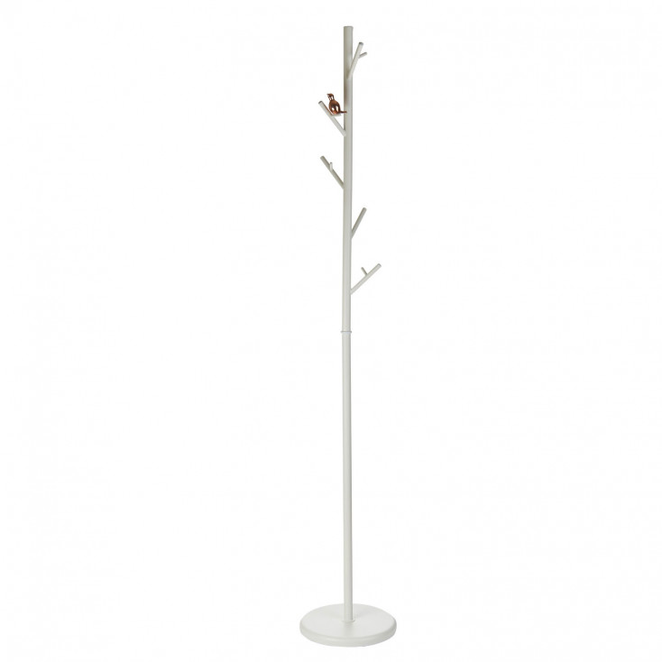 Appendiabiti da terra in metallo a forma di rami con uccellino