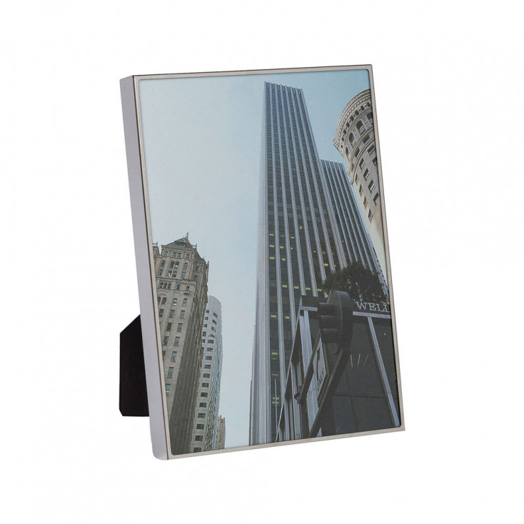 Portafoto da tavolo rettangolare grande in acciaio dal design moderno