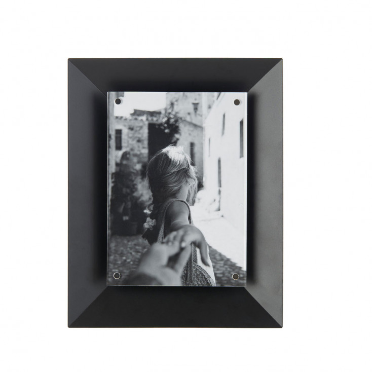 Portafoto rettangolare grande in acciaio verniciato dal design moderno