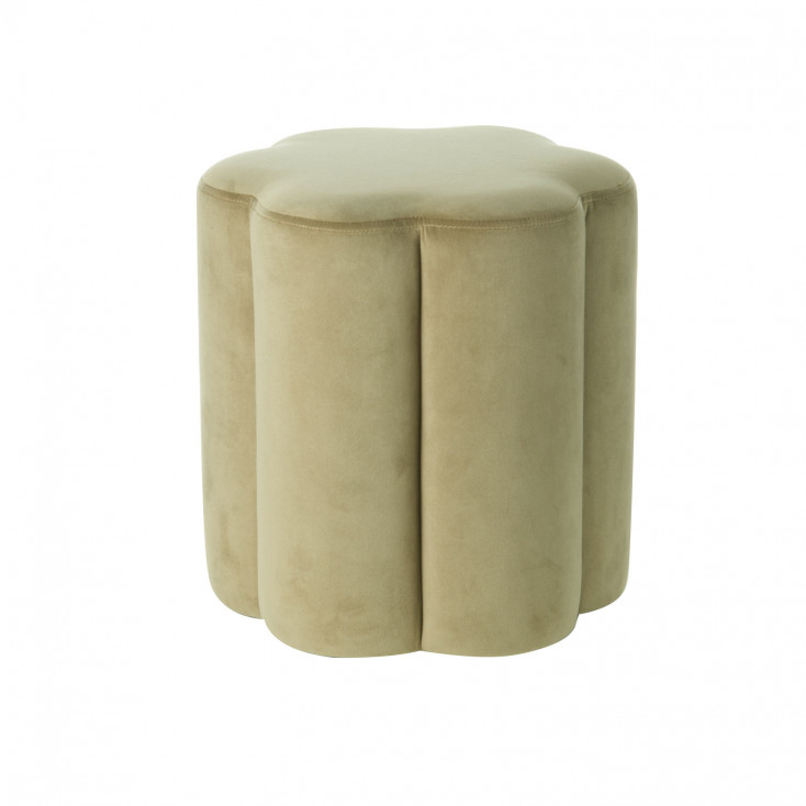 Pouf da salotto struttura in legno e rivestimento in tessuto dal design moderno