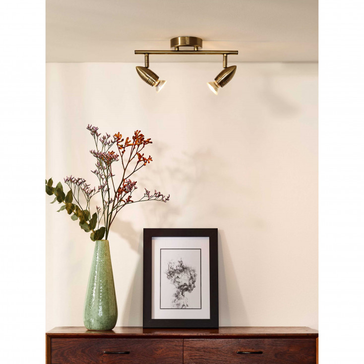 Faretto a LED in metallo con doppio diffusore orientabile dal design moderno