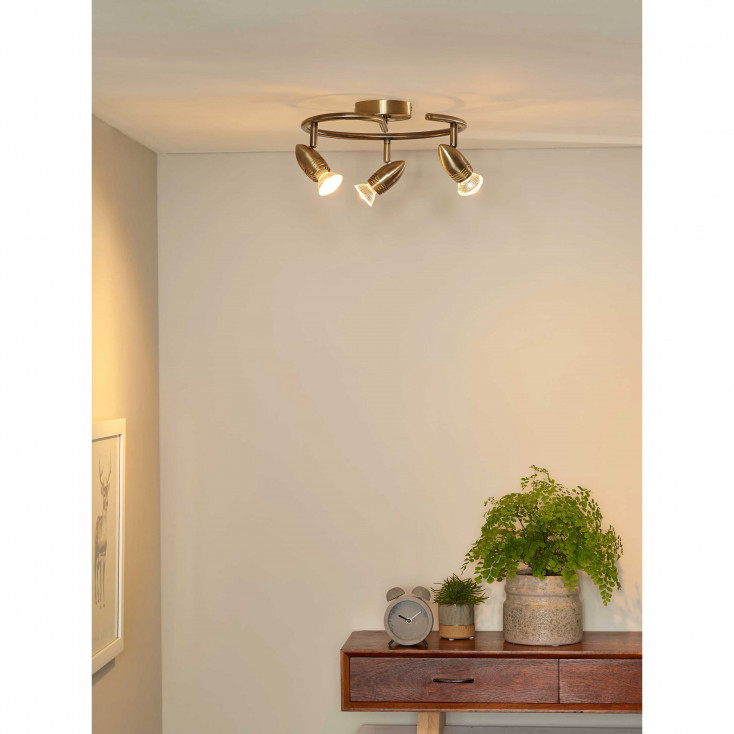 Faretto a LED in metallo con triplo diffusore orientabile dal design moderno