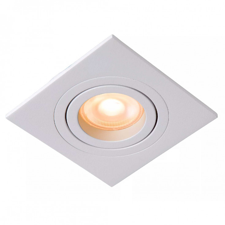 Faretto da incasso quadrato struttura in alluminio moderna diffusore orientabile