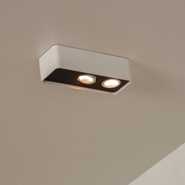Faretto da soffitto in alluminio con doppio LED dimmerabile