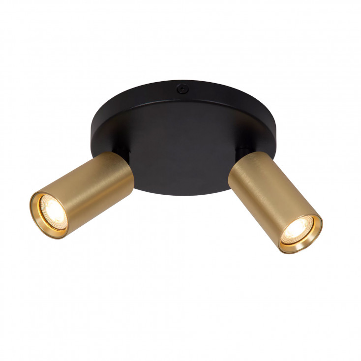 Faretto doppio da soffitto dimmerabile e orientabile in alluminio