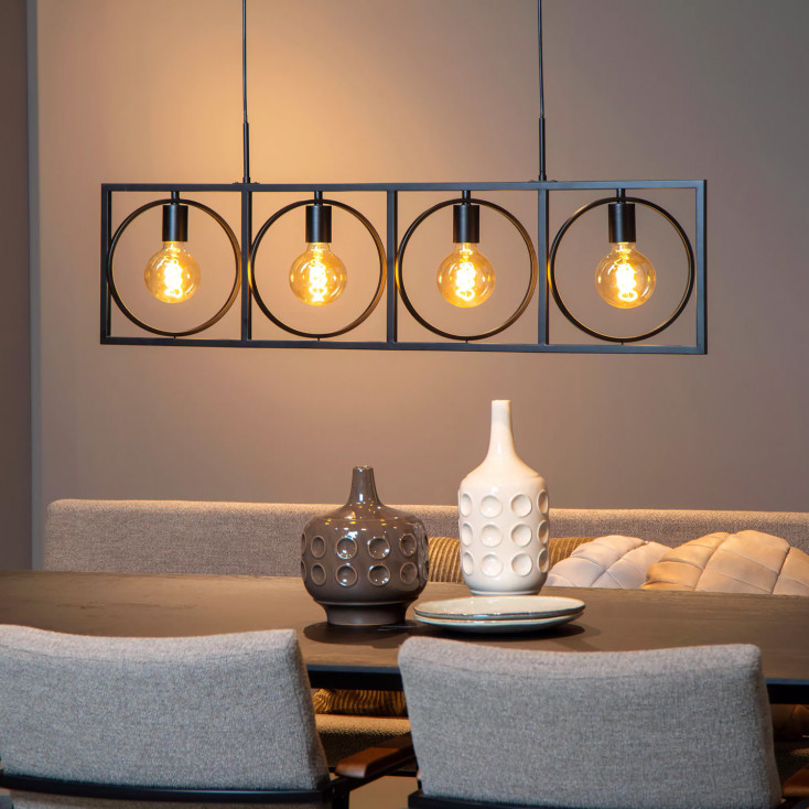 Lampada a sospensione con struttura in metallo dal design moderno ed elegante