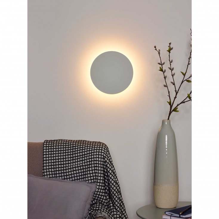 Lampada da parete grande struttura in alluminio e diffusore a led dimmerabile