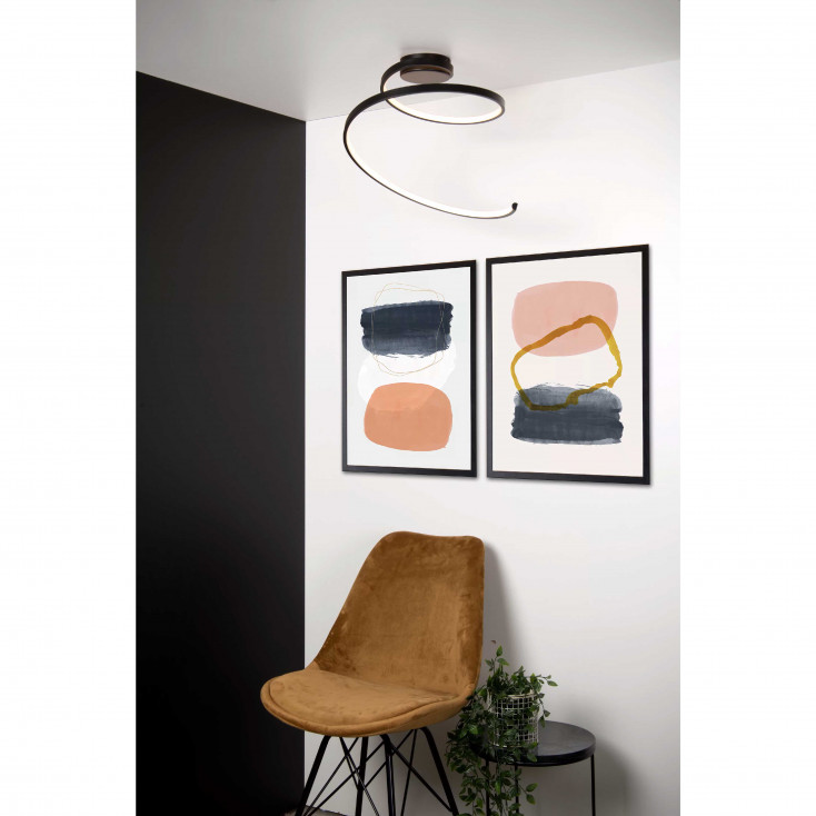 Lampada da soffitto con Led dimmerabile integrato e diffusore a spirale