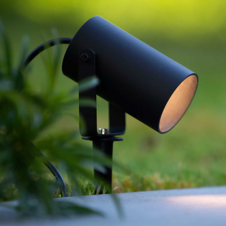 Lampada da terra da giardino con struttura moderna in alluminio verniciato