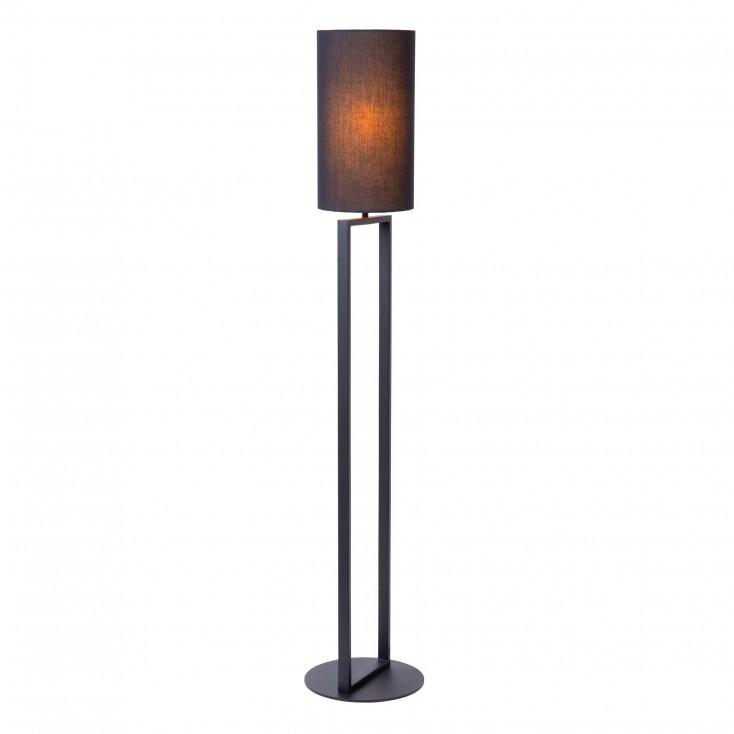 Piantana di design con struttura in acciaio e diffusore in tessuto