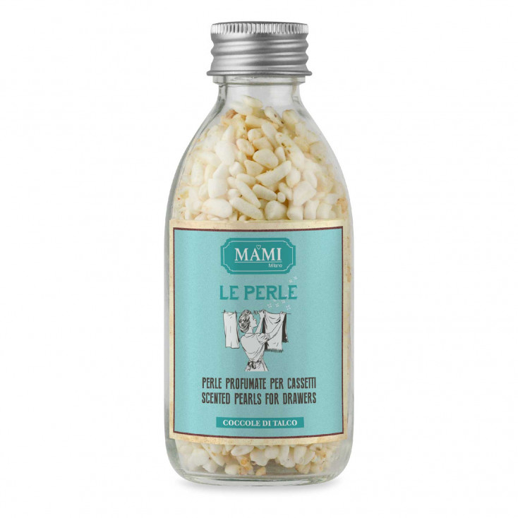 Perle profumate per tessuti da inserire nei cassetti "Coccole di Talco"