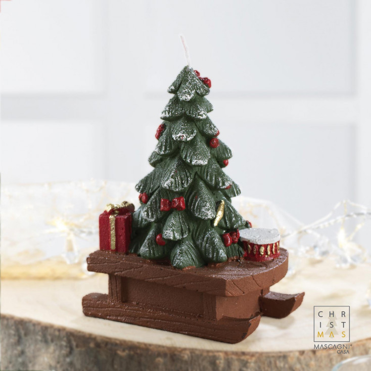 Candela a forma di albero di natale