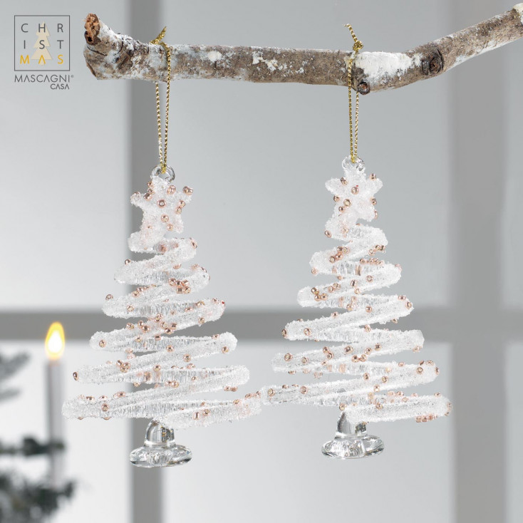 Decorazione natalizia alberelli da appendere