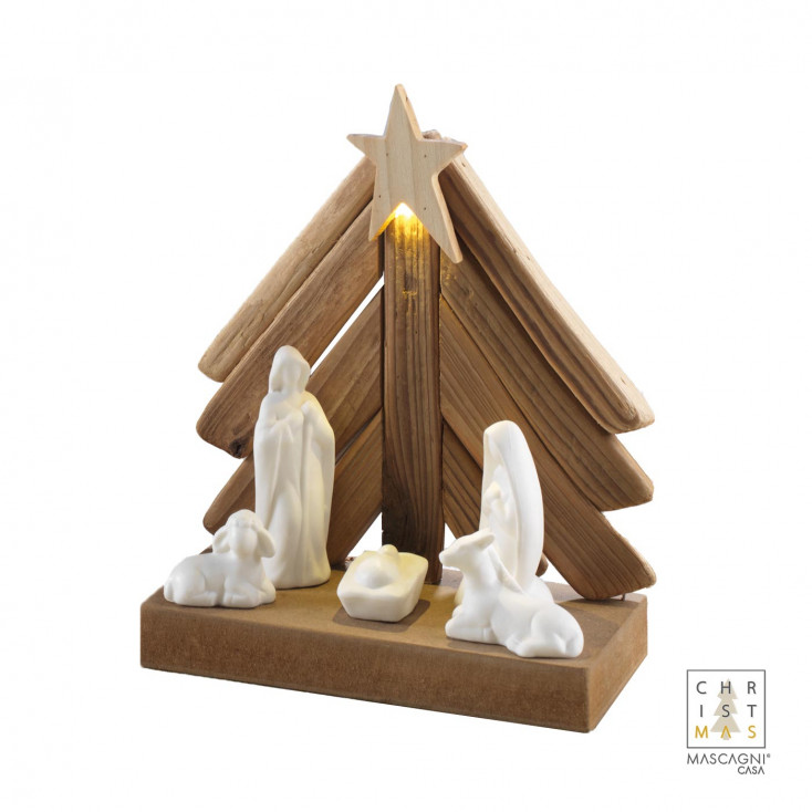 Tavolo LED | Decorazioni natalizie in legno per il presepe di