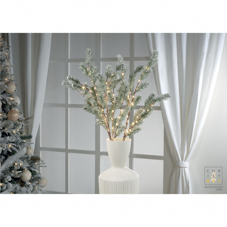 Set 3 rametti di abete con LED