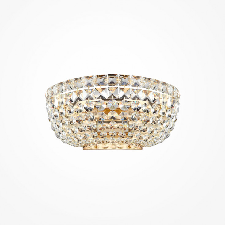 Applique classica in metallo e cristallo taglio diamantato