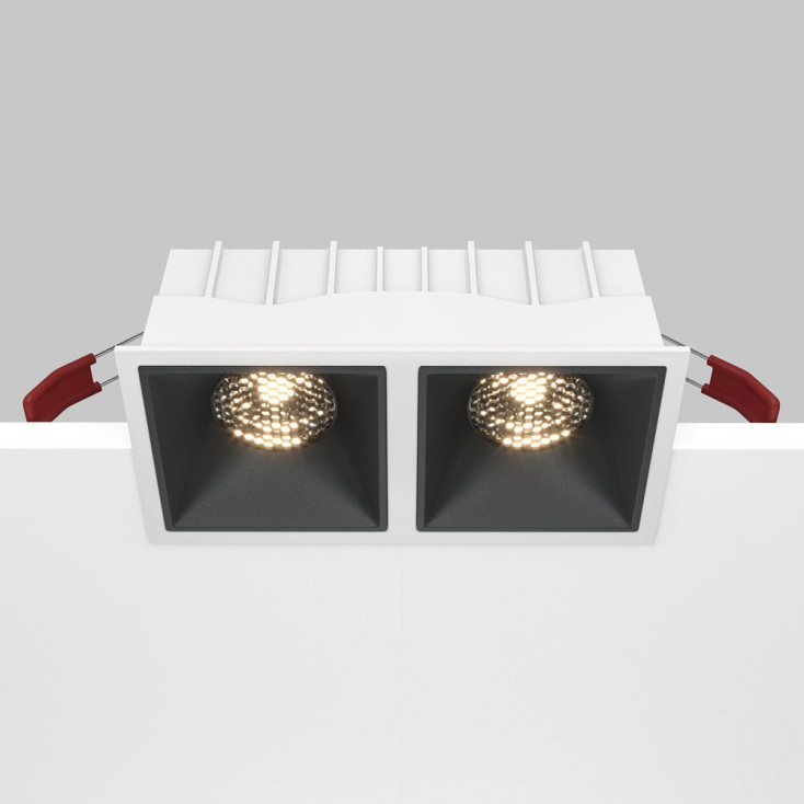 Faretto da incasso rettangolare con doppio diffusore a led