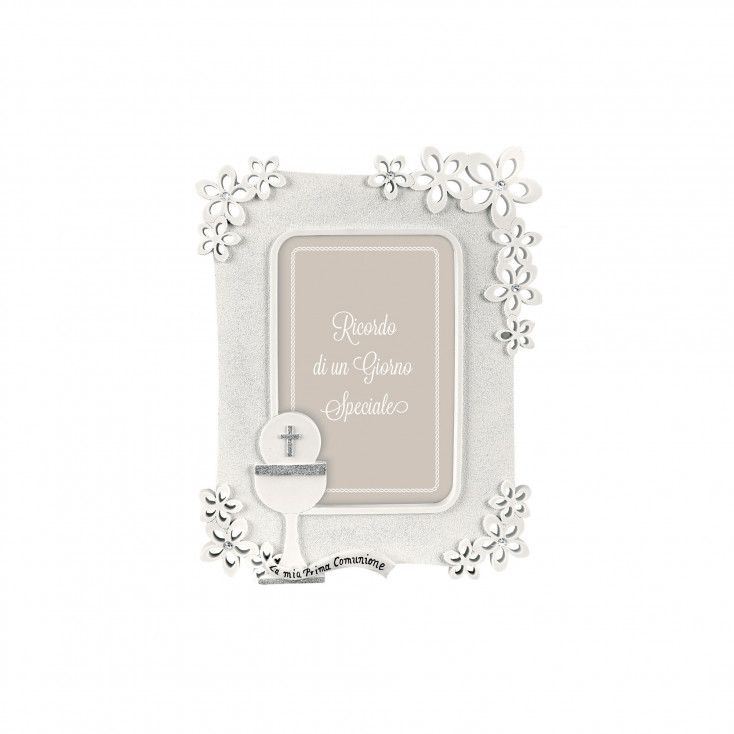 Bomboniera Comunione - Portafoto Grande con Calice e Fiori