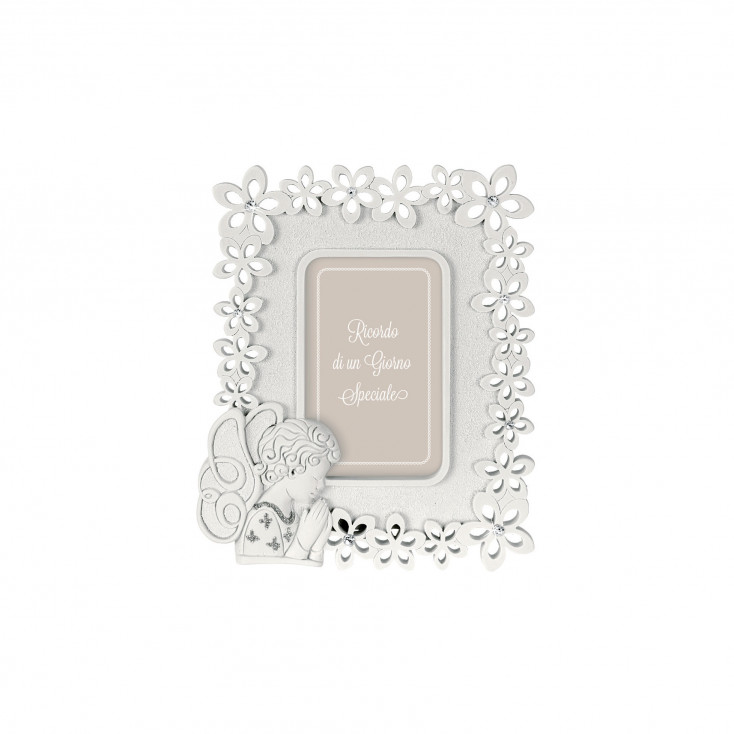 Bomboniera Comunione - Portafoto Piccolo con Angelo e Fiori