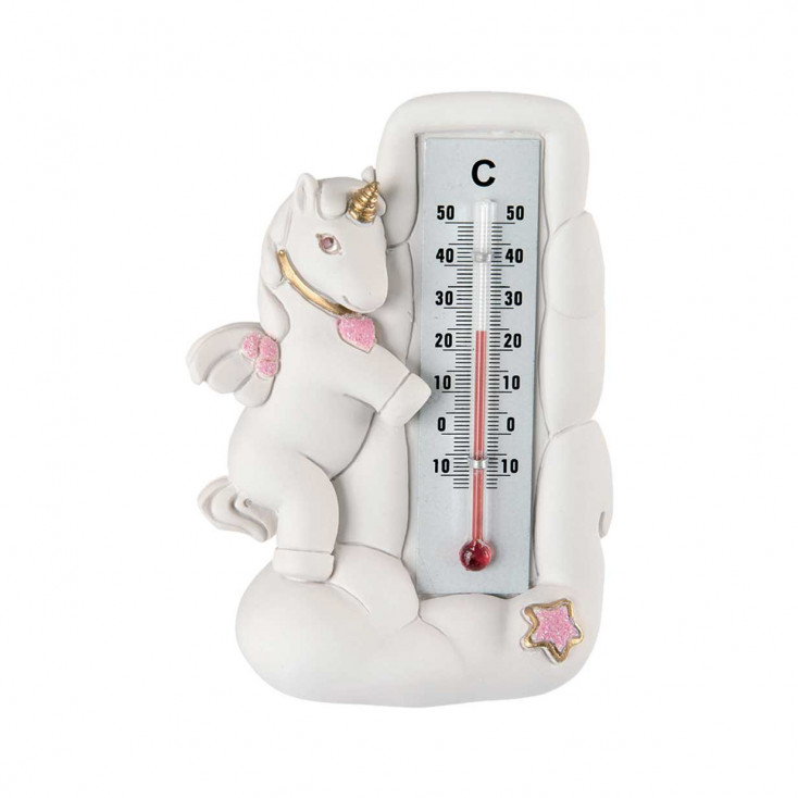 Bomboniera Battesimo - Termometro con Unicorno Rosa