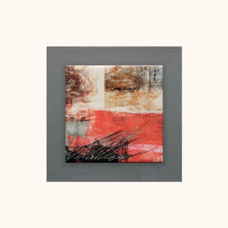 Quadretto in rilievo astratto con dettagli moderni in argento 35x35