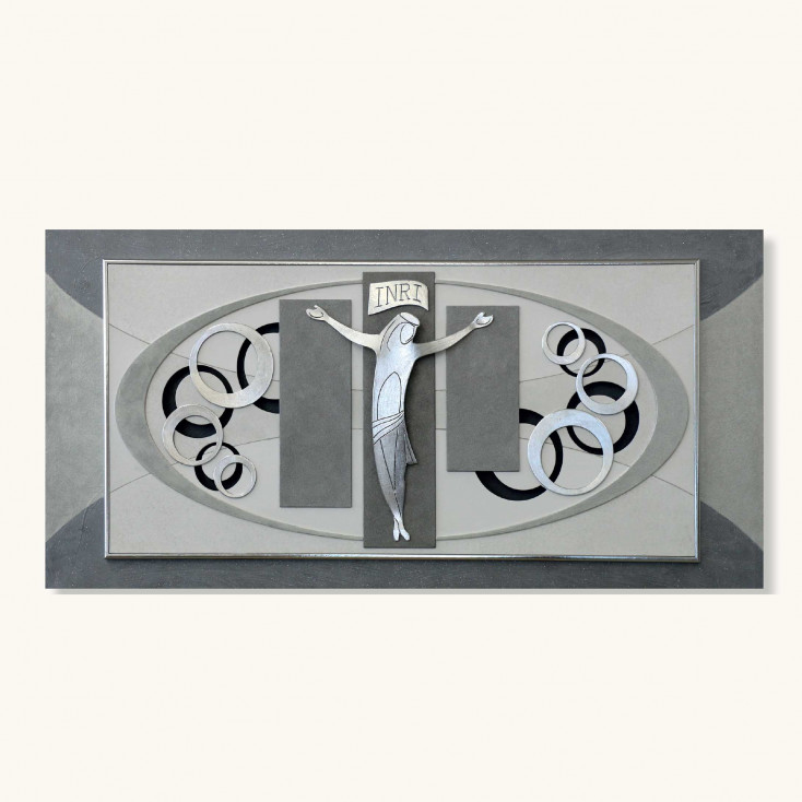 Quadro per camera da letto con crocifisso in stile moderno 120x60