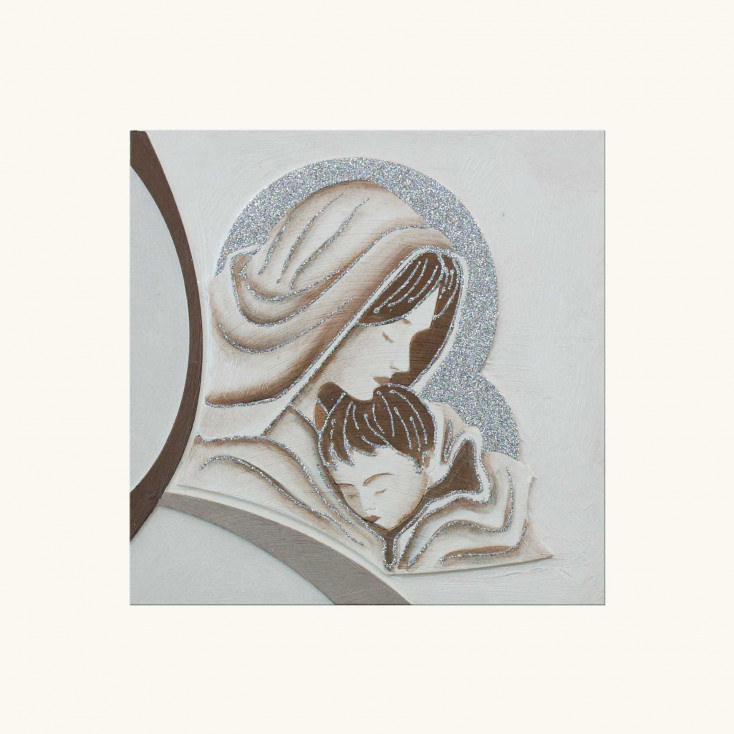 Capezzale classico quadro per camera da letto con la maternità glitterato 35x35